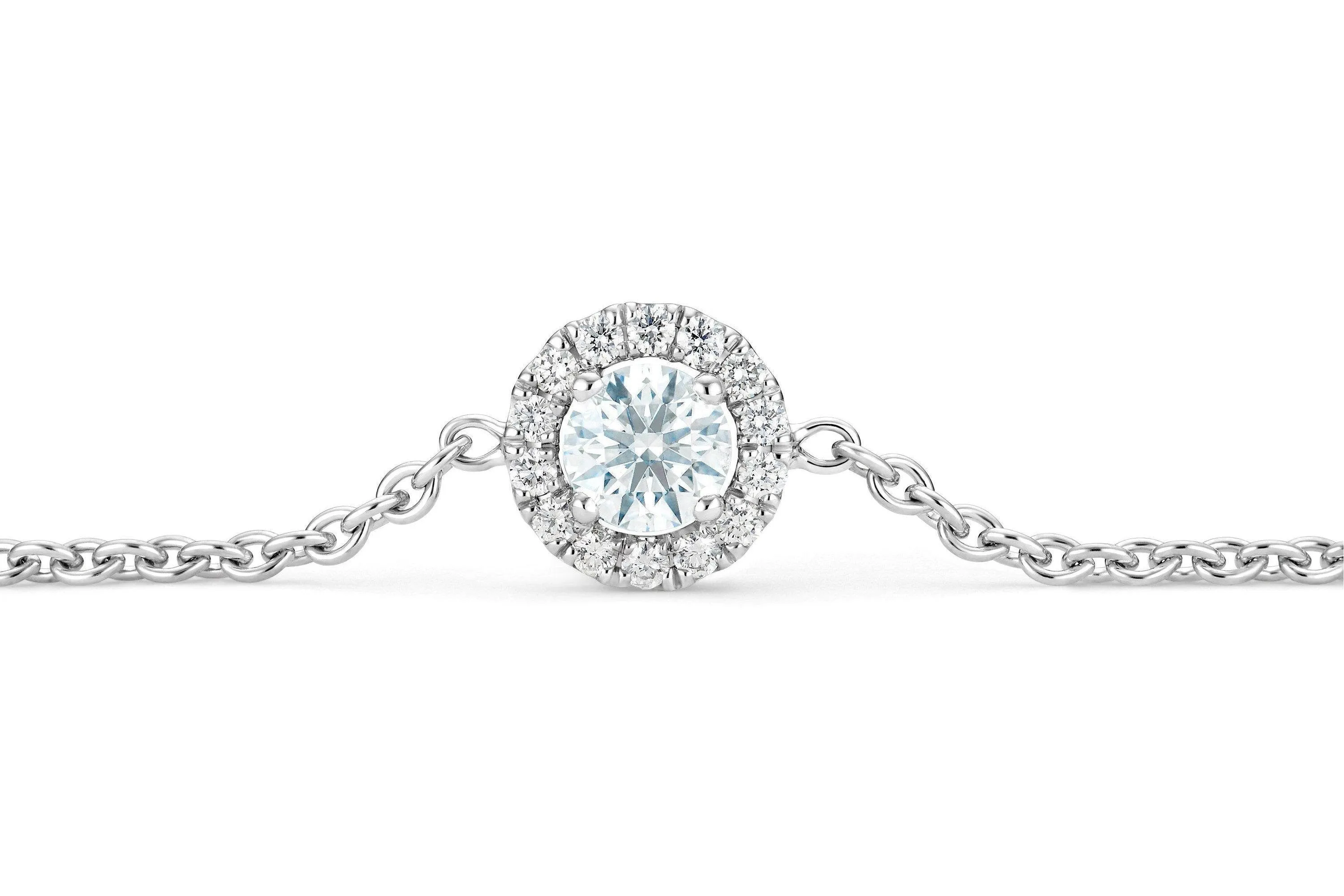 0.27 CTW White Gold Moissanite Bracelets Engagement gift Solitaire Diamond Vintage Chain Dainty Wedding Gifts for her Tennis Bracelet