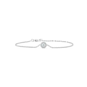 0.27 CTW White Gold Moissanite Bracelets Engagement gift Solitaire Diamond Vintage Chain Dainty Wedding Gifts for her Tennis Bracelet