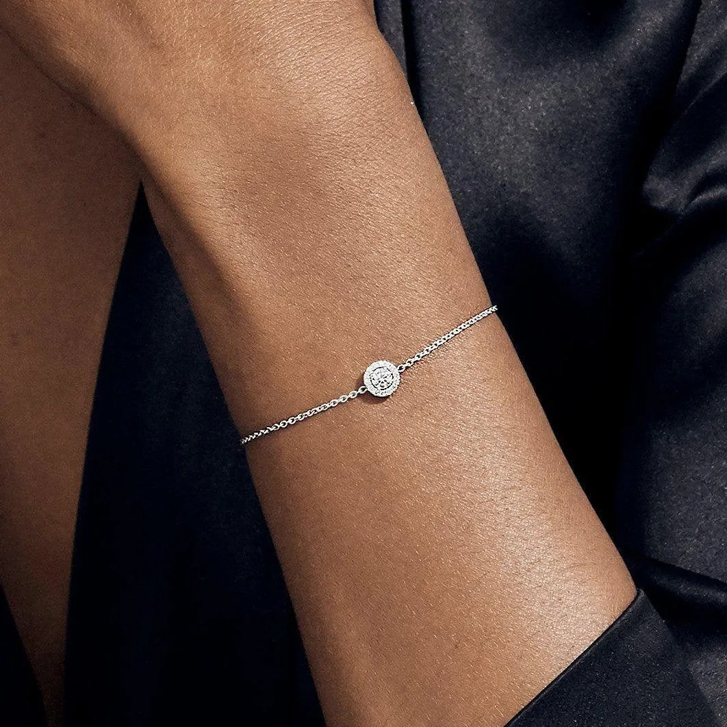 0.27 CTW White Gold Moissanite Bracelets Engagement gift Solitaire Diamond Vintage Chain Dainty Wedding Gifts for her Tennis Bracelet