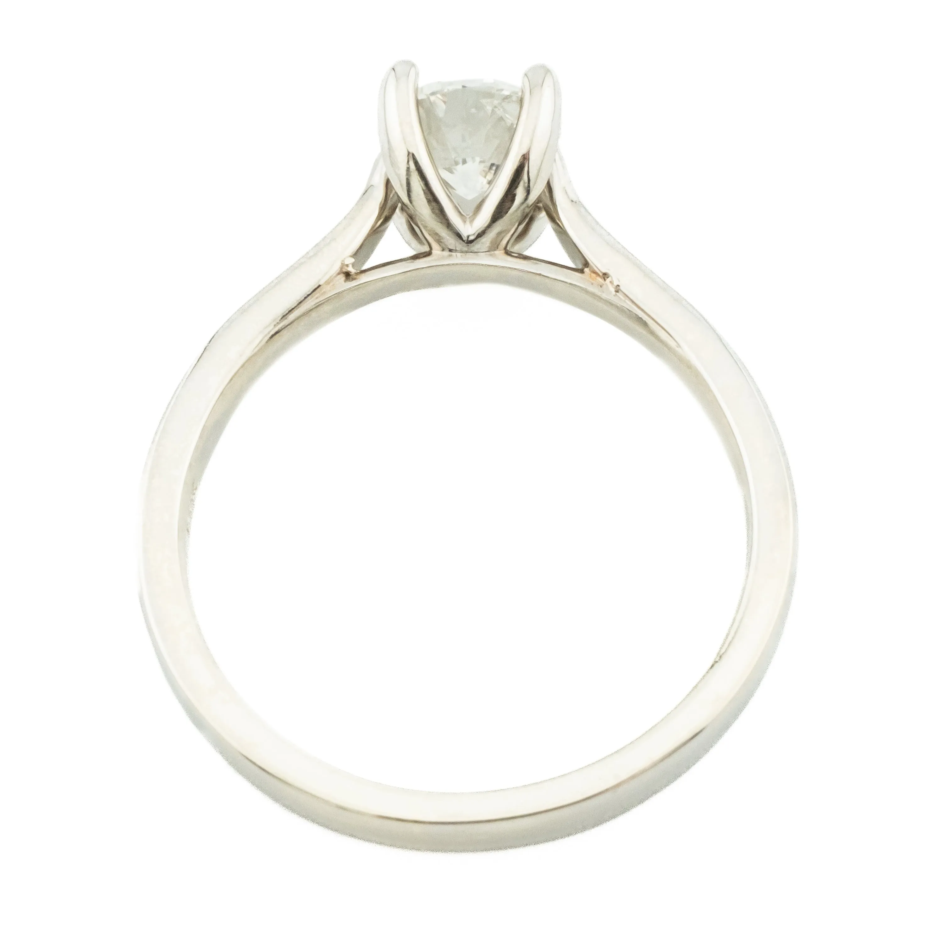 0.85ctw Round Diamond I/I1 Solitaire Engagement Ring in 14K White Gold