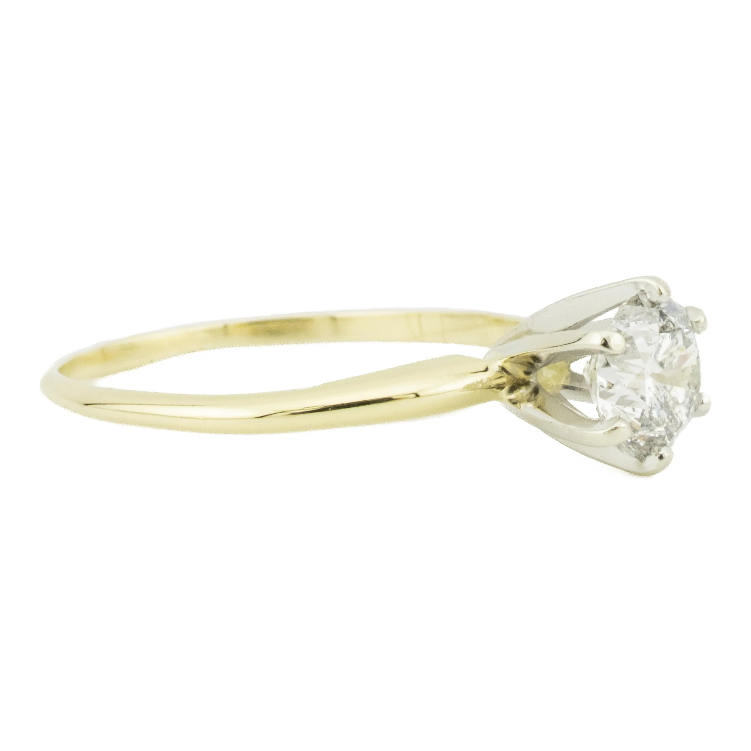 0.93ct Round Brilliant Diamond Solitaire Engagement Ring in 14K Yellow Gold