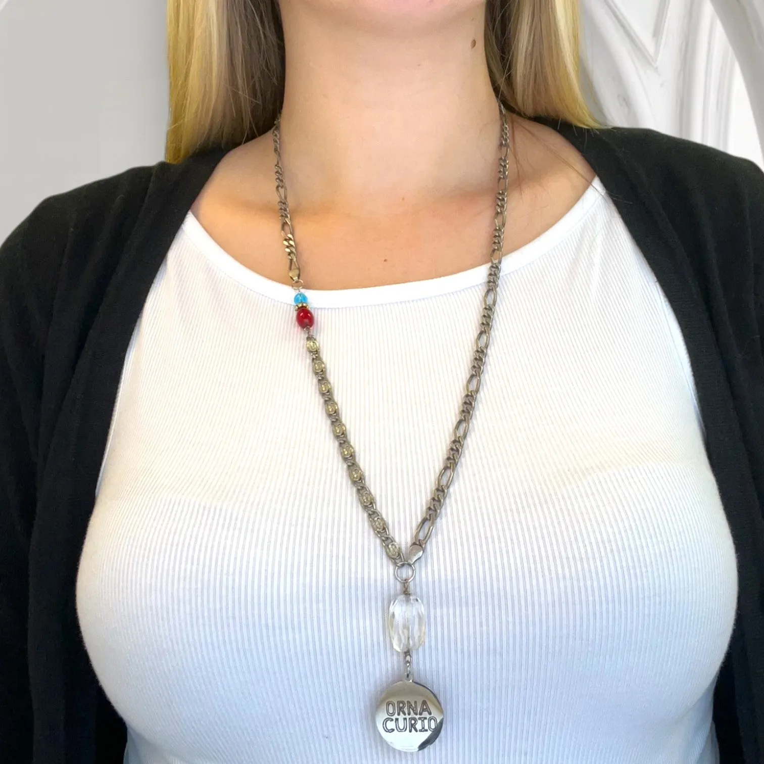 1 of 1 Stirling Silver Multiwear Czech Crystal Statement Necklace