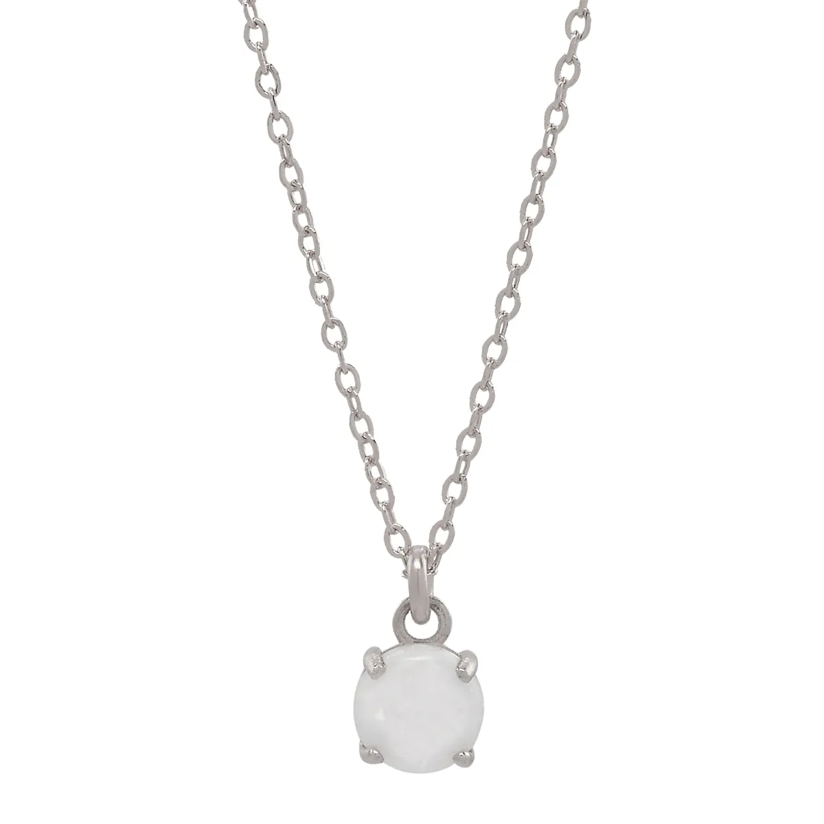 10k Round Prong Opal Necklace