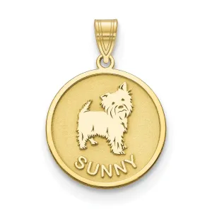 10KY Personalized Dog Pendant