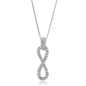1/10 cttw Lab Grown Diamond Infinity Pendant in Sterling Silver