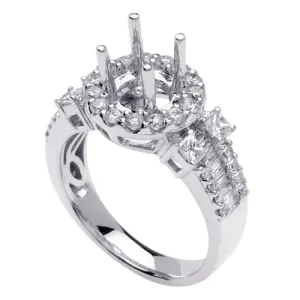 1.15ct 14K or 18K White Gold Diamond Ring
