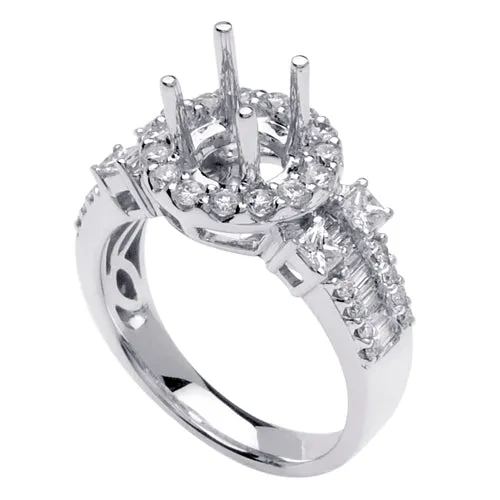 1.15ct 14K or 18K White Gold Diamond Ring