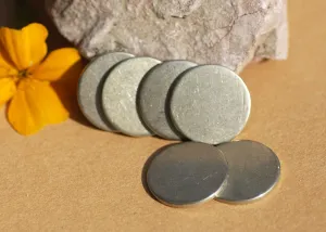 13mm 20g Disc Round Nickel Silver Blank Cutout Metal Blanks Shape Form - 8 Pieces
