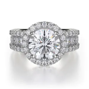 1.40ctw Diamond Halo Engagement Ring