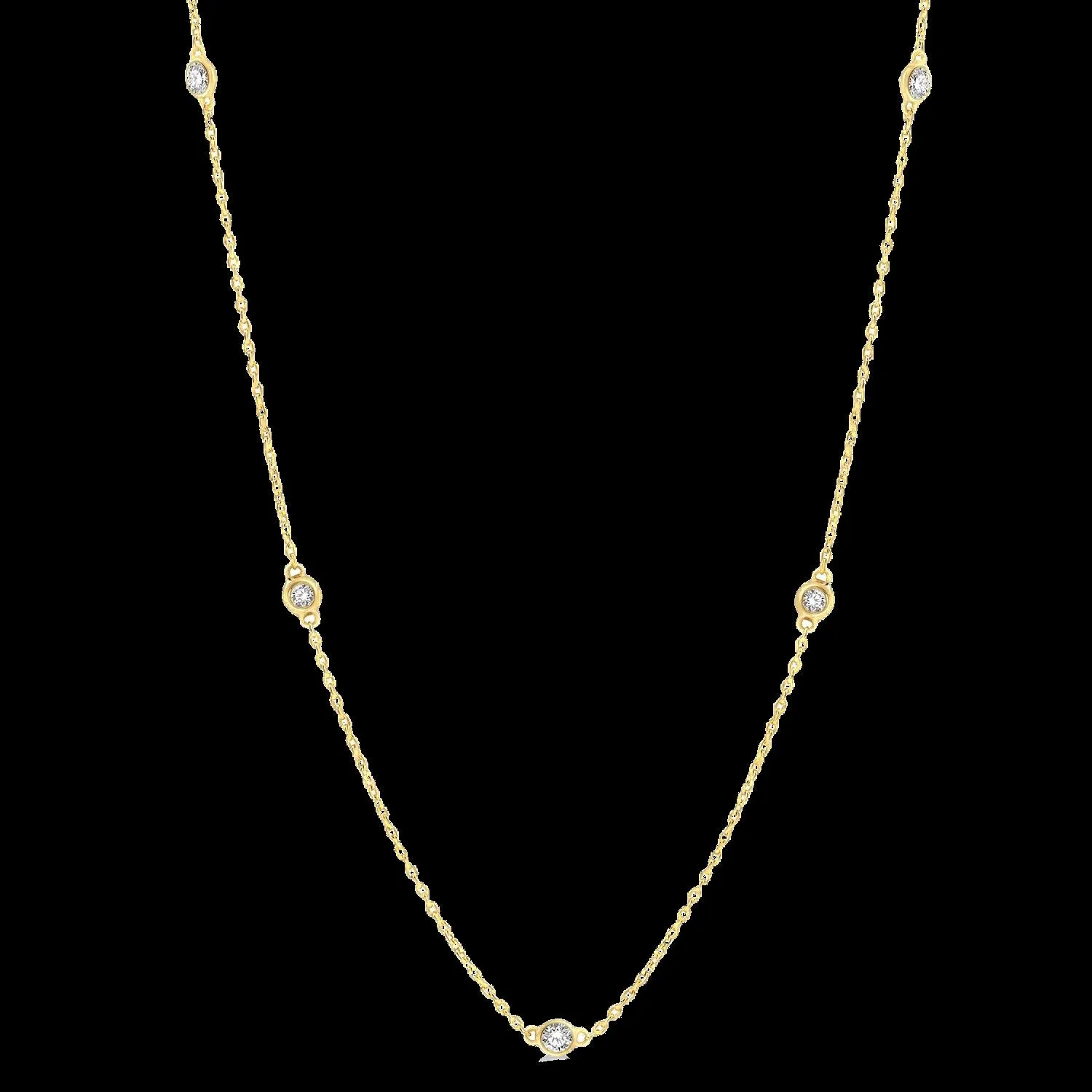 14K 1.50CT DIAMOND STATION NECKLACE