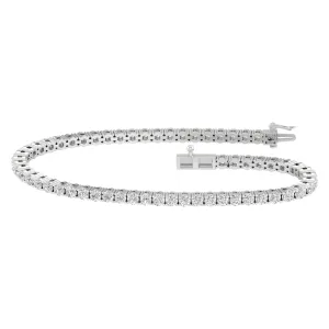 14K 5.00ct H-Color/VS-Clarity Lab-Diamond Tennis-Bracelet