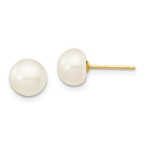 14k Cultured Pearl Necklace, Bracelet & Earrings Set