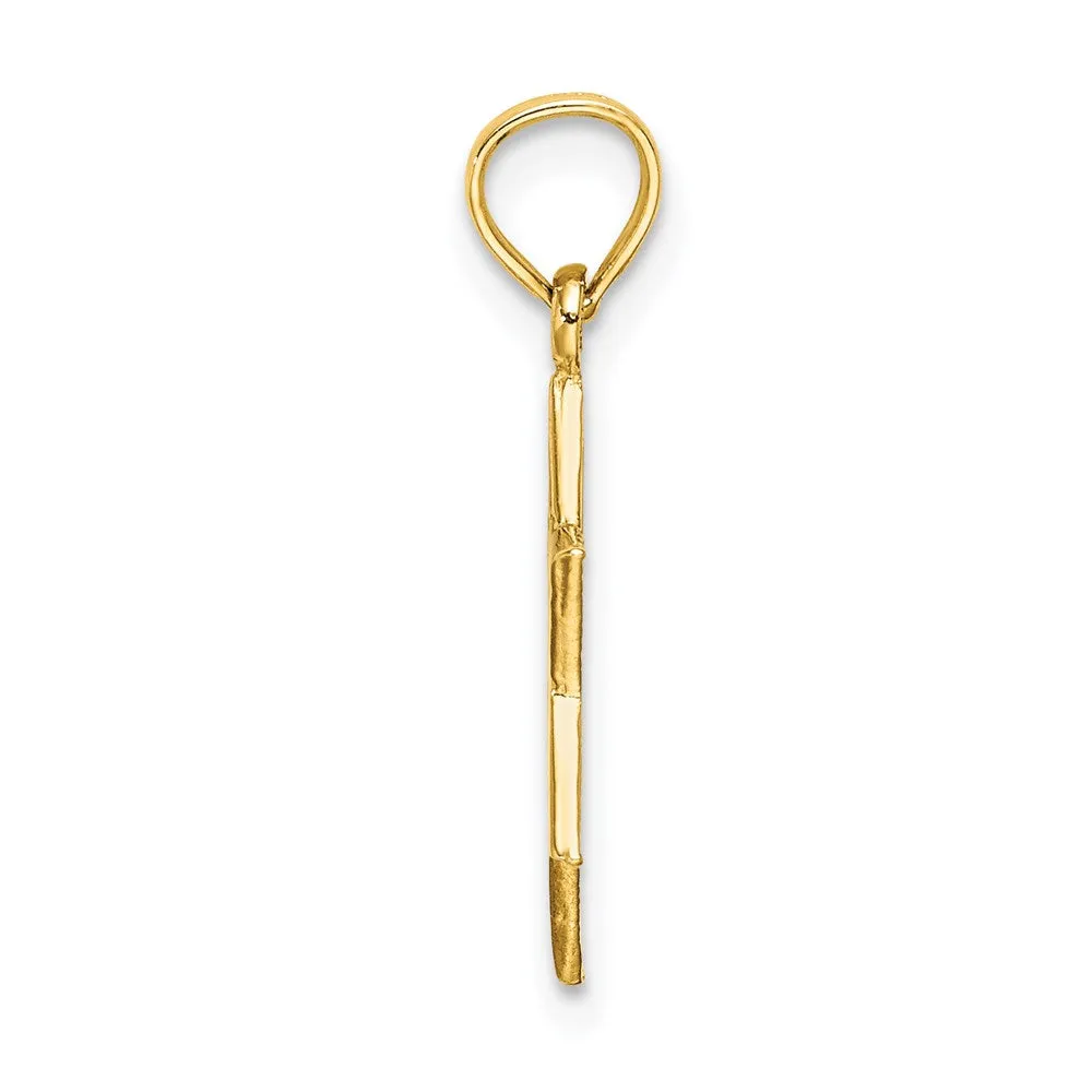 14K Engraved Swirls Star Of David Charm