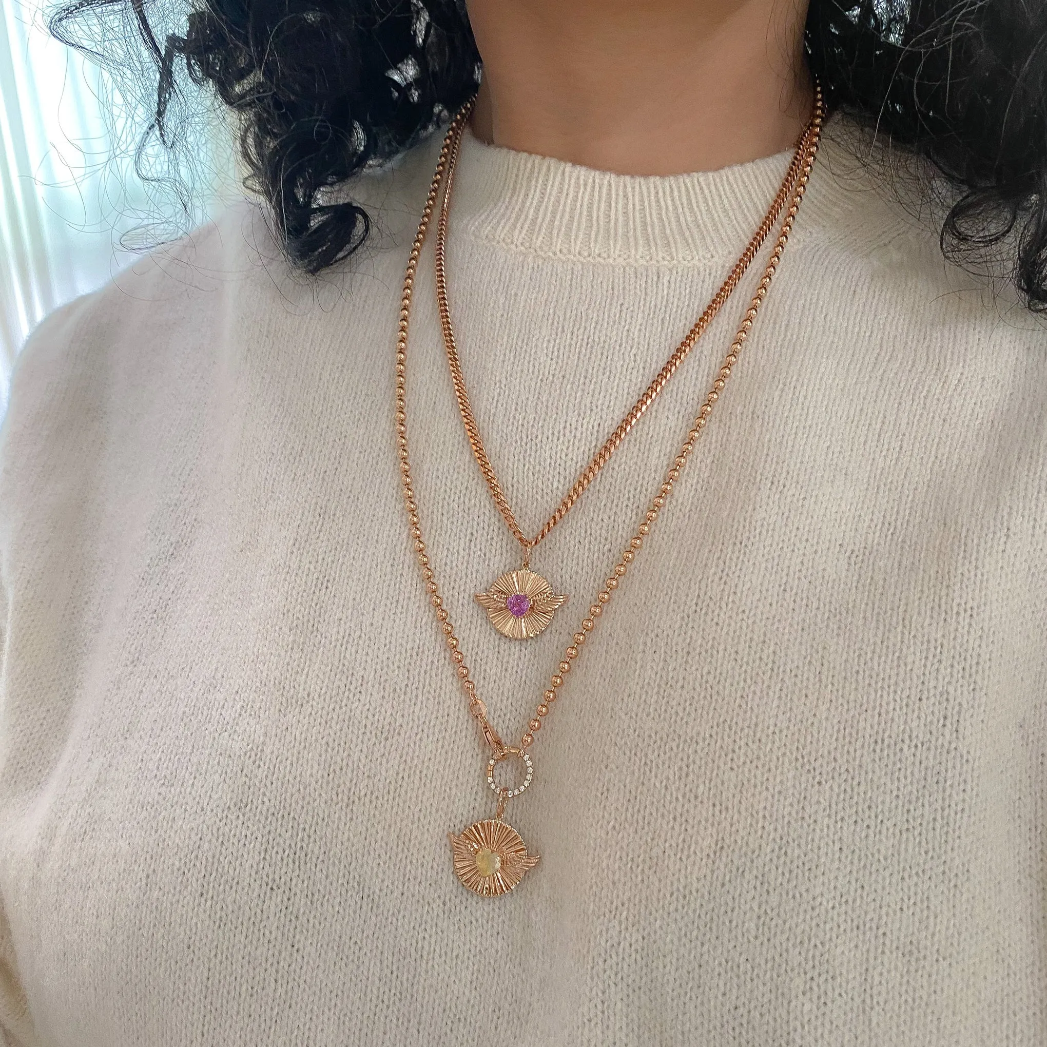 14K Gold Ball Chain Necklace, 3mm Size