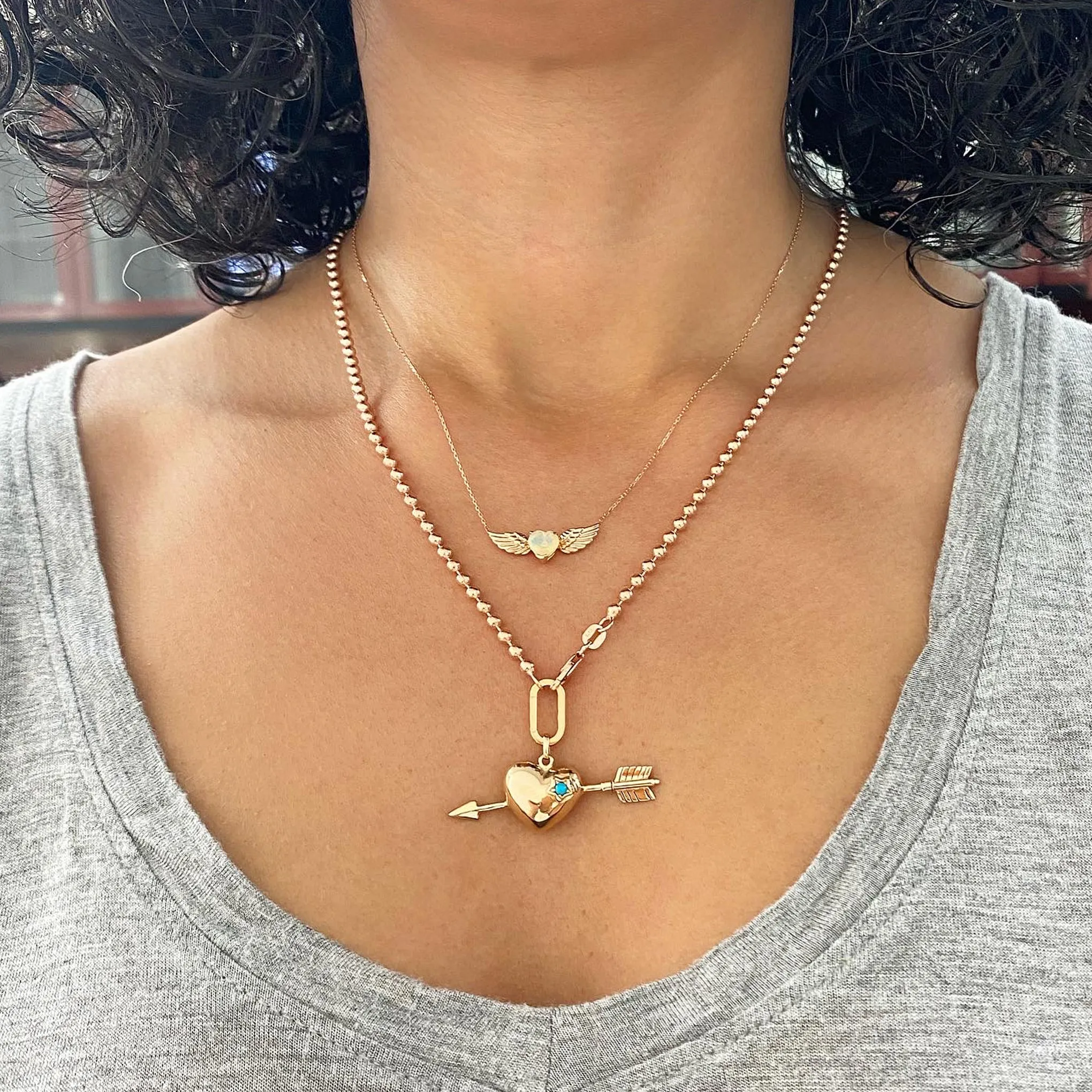 14K Gold Ball Chain Necklace, 3mm Size