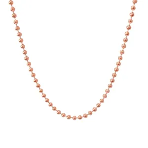 14K Gold Ball Chain Necklace, 3mm Size