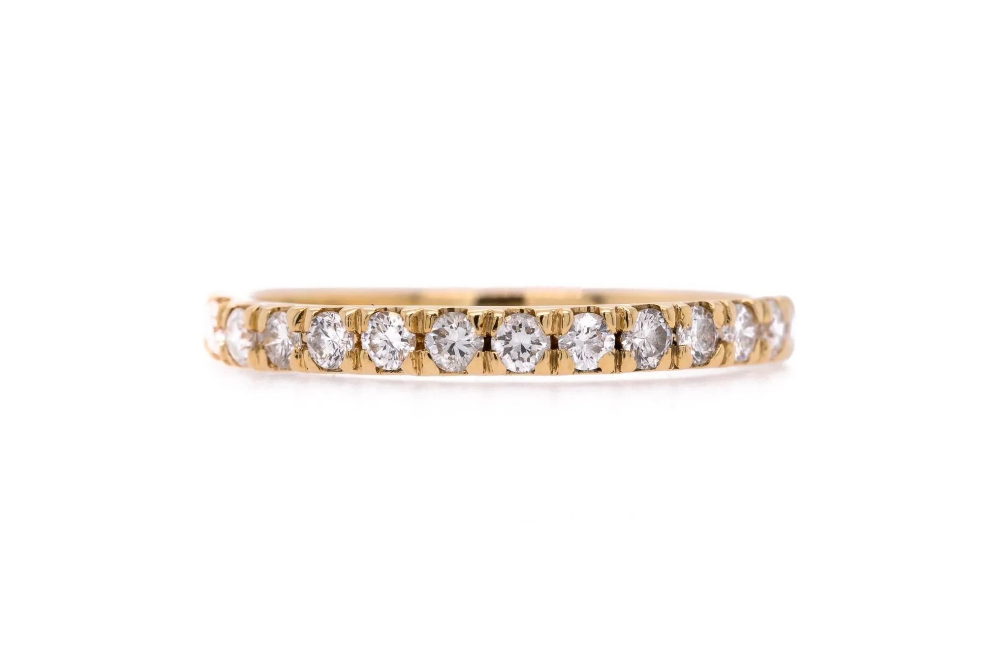 14k Gold French Set Diamond Band