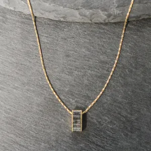 14k Gold Salt   Pepper Diamond Necklace