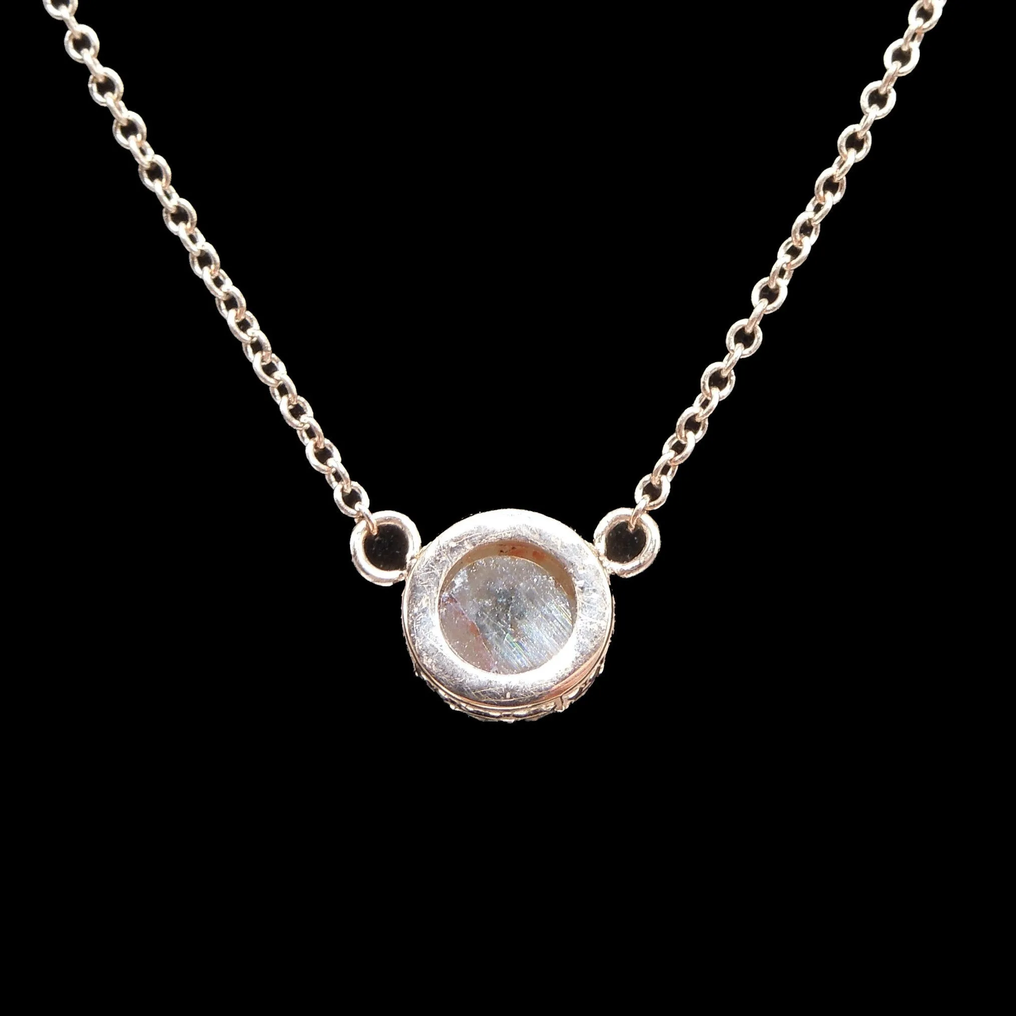 14K Rose Gold and Rose Cut Pinkish Brown Salt and Pepper Diamond Necklace