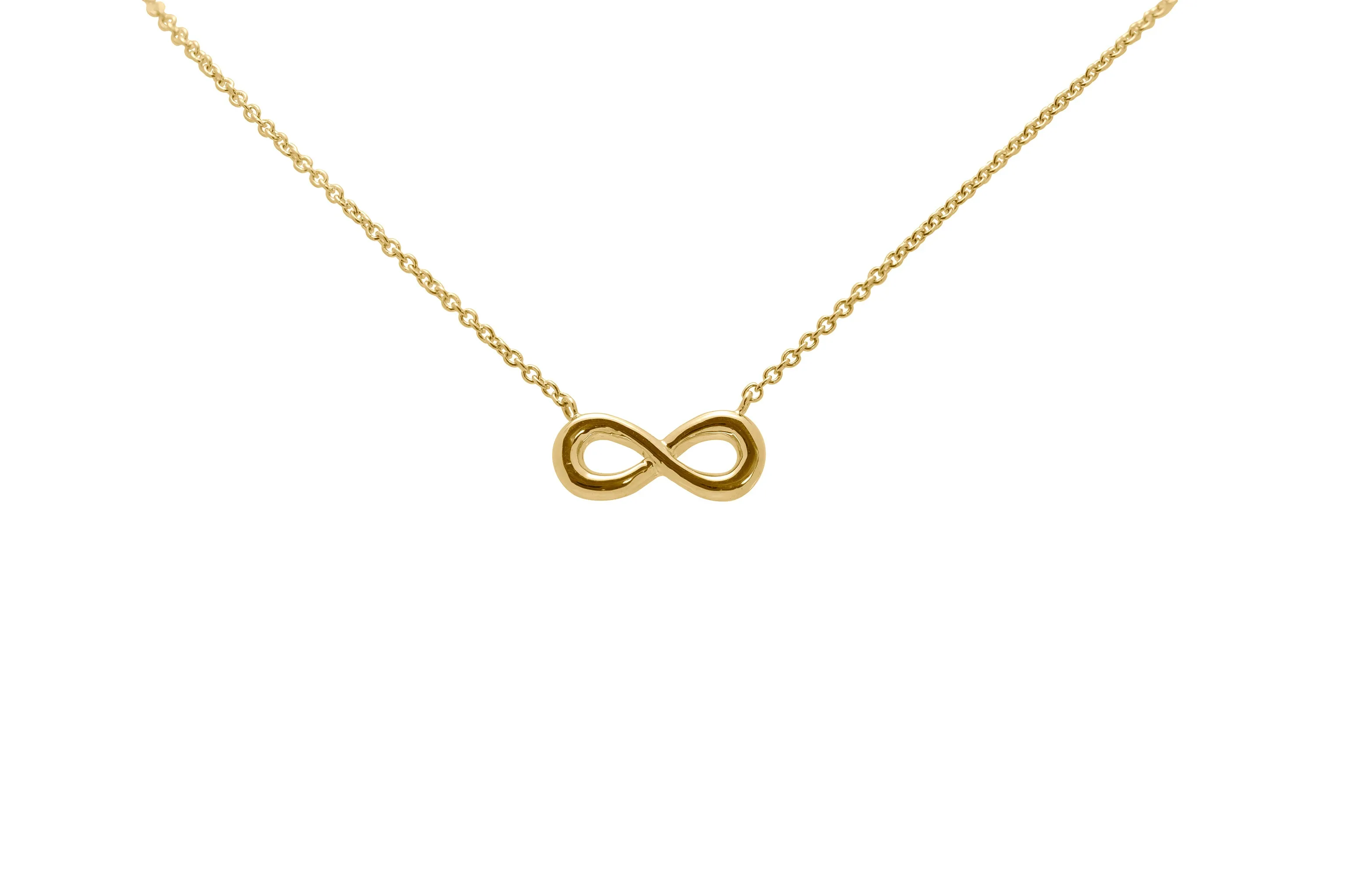14K Solid Infinity Necklace
