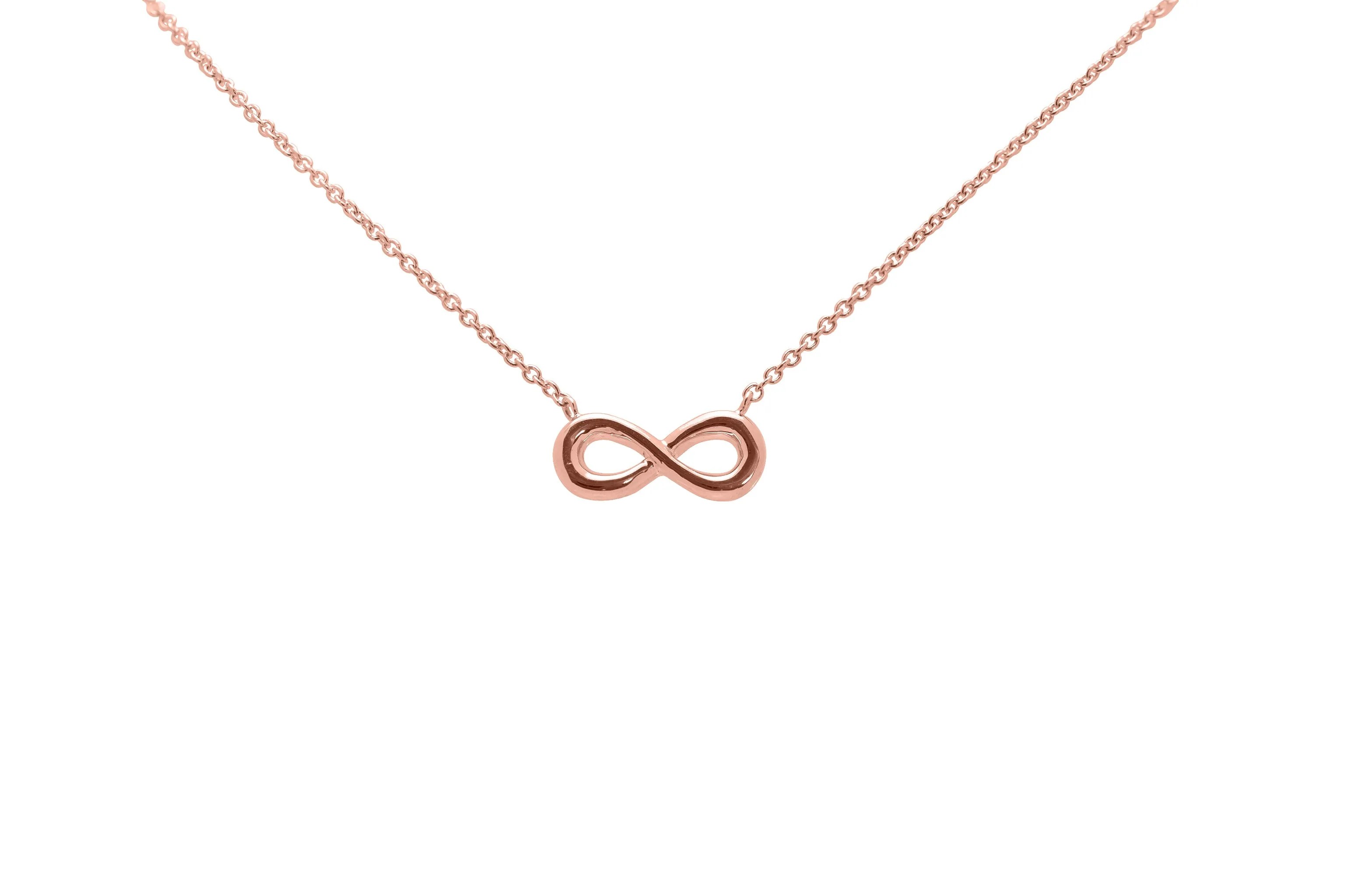 14K Solid Infinity Necklace