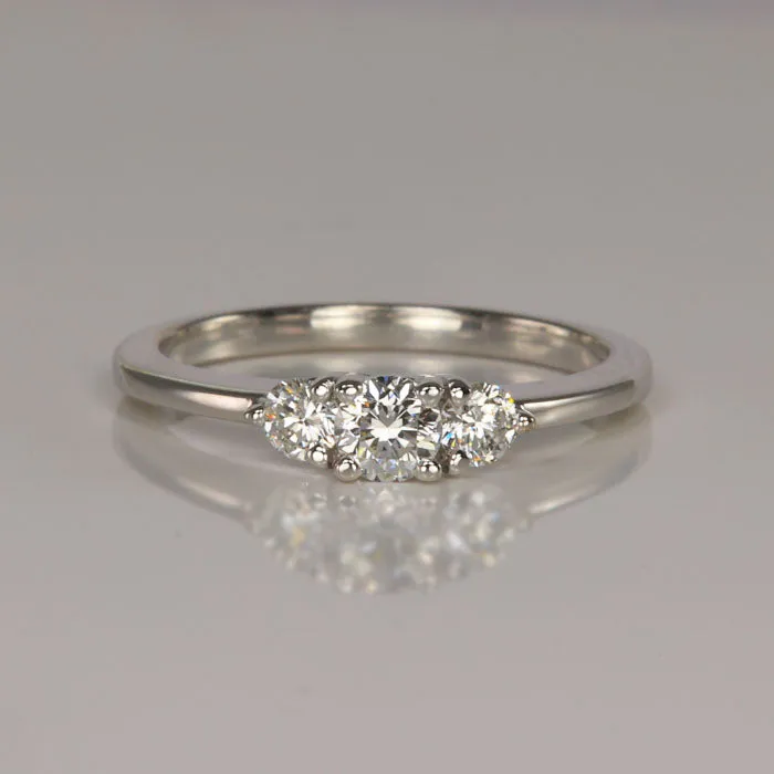 14K White Gold Diamond Ring .50 Carats