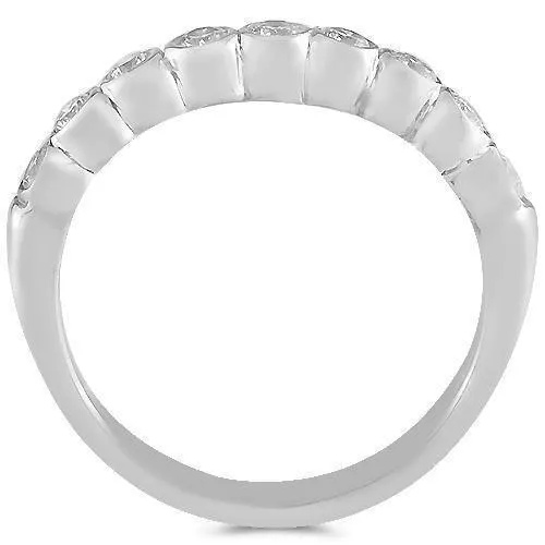 14K White Solid Gold Diamond Bridal Ring Set 3.03 Ctw