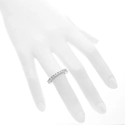 14K White Solid Gold VS Diamond Eternity Ring 1.25 Ctw