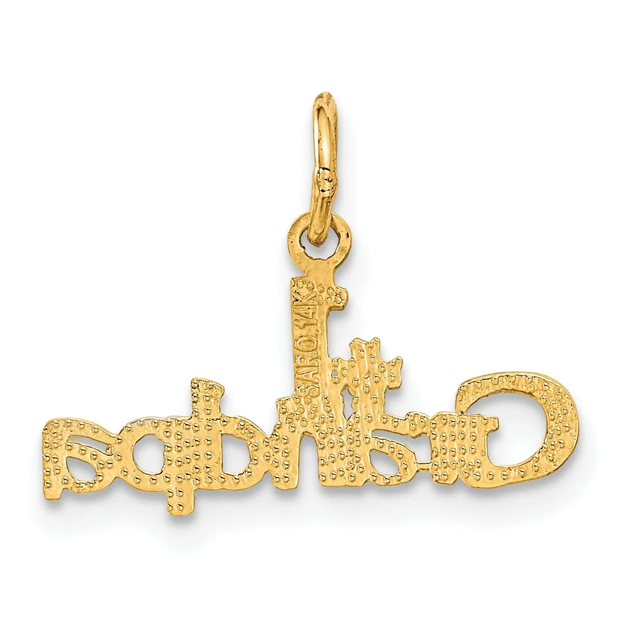 14k Yellow Gold #1 Grandpa Charm Pendant