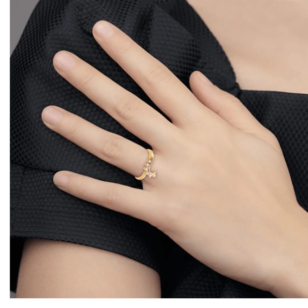 14K Yellow Gold Lab Diamond Wrap Enhancer Ring