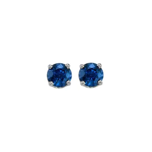 14KT White Gold Classic Book Color Stud Earrings