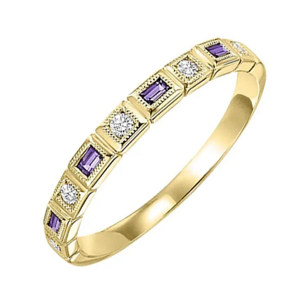 14KT Yellow Gold & Diamond Classic Book Stackable Fashion Ring  - 1/10 ctw