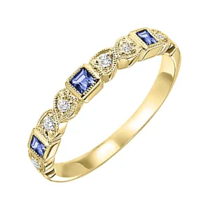 14KT Yellow Gold & Diamond Classic Book Stackable Fashion Ring  - 1/10 ctw