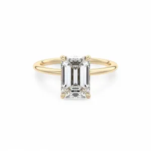 1.5 Ct Emerald Cut Lab Grown Diamond Engagement Ring