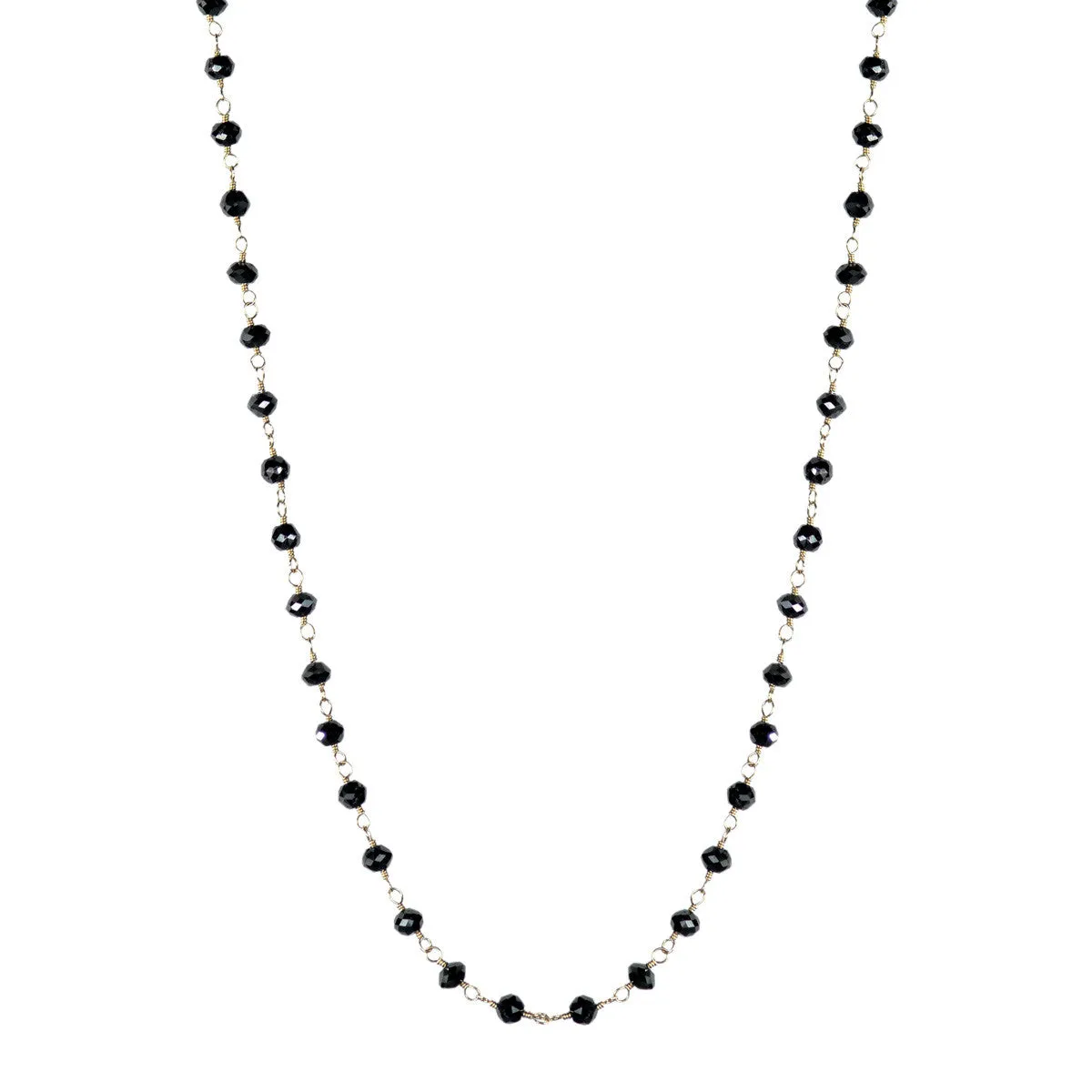 18K Gold Fine Black Diamond Chain