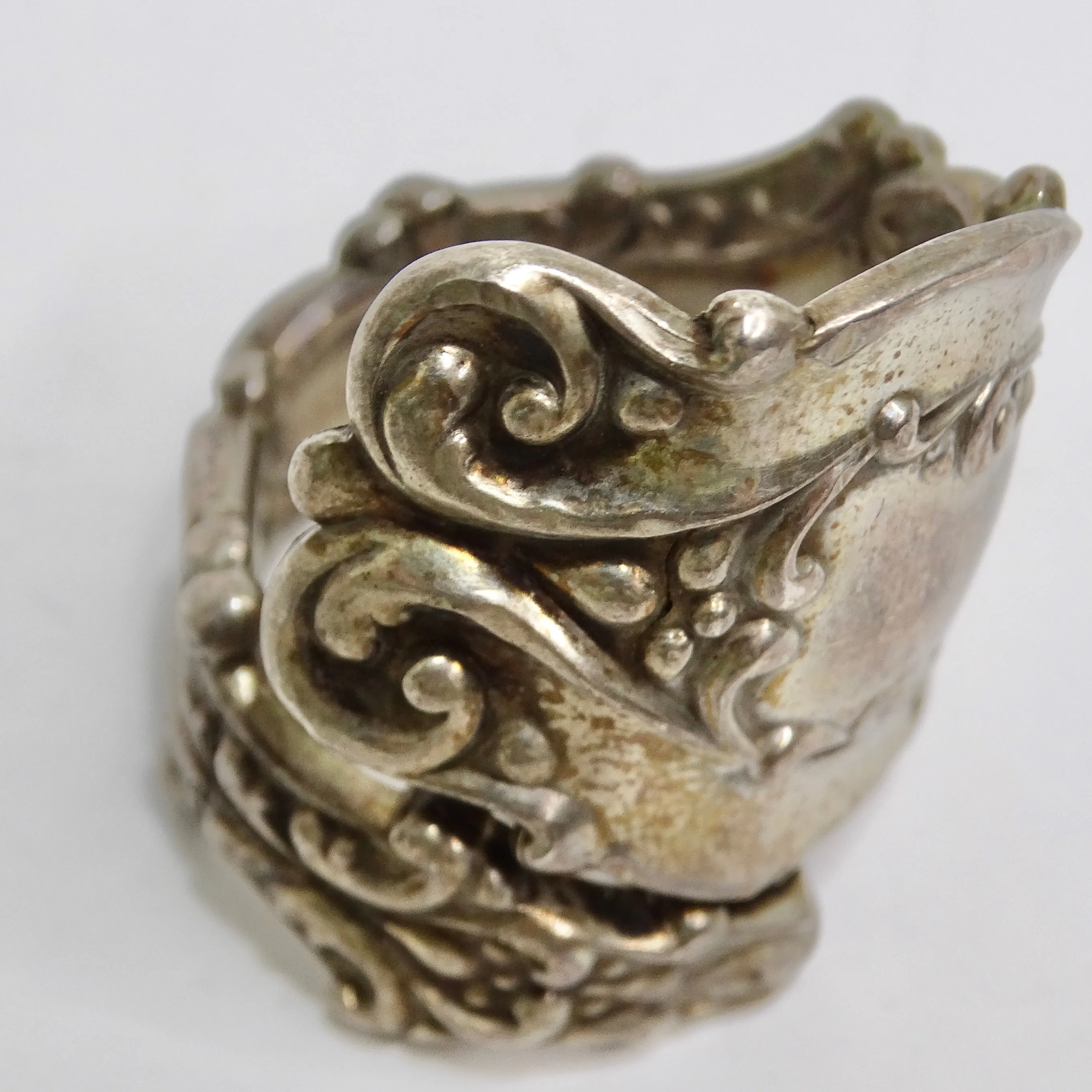 1940s Reconstructed Silver Spoon Ring