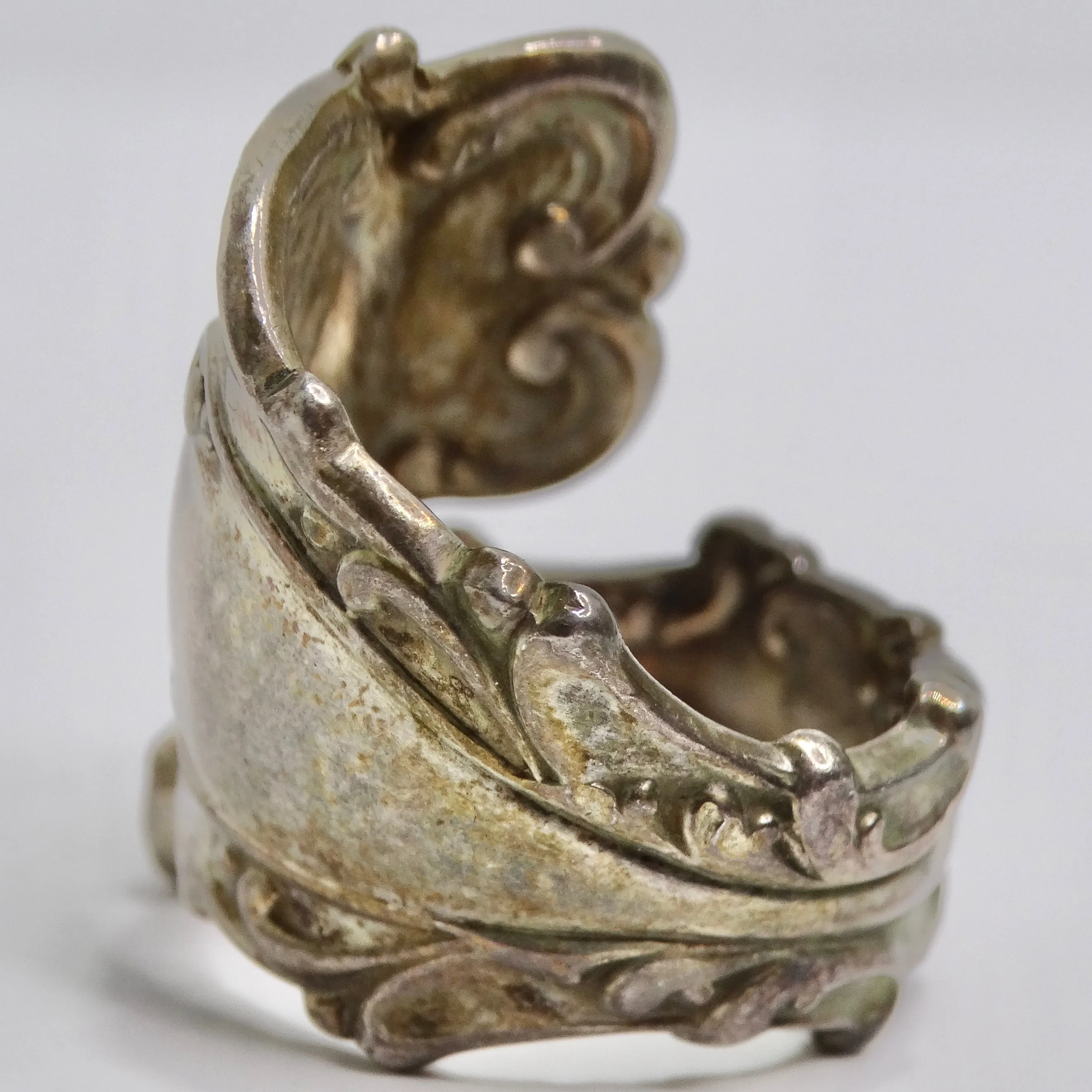 1940s Reconstructed Silver Spoon Ring
