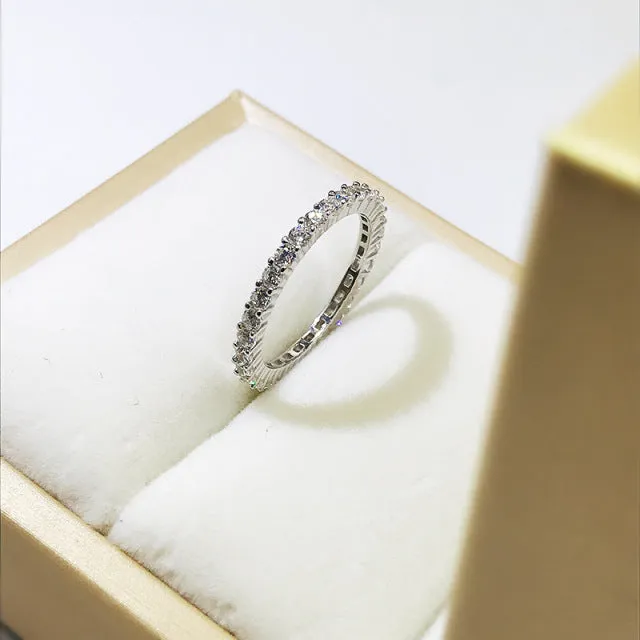 1Ct Moissanite Gemstone Engagement Ring Bridal Women Fine Jewelry