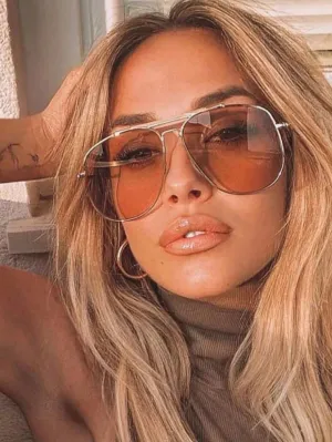 1pc Metal Aviator Sunglasses