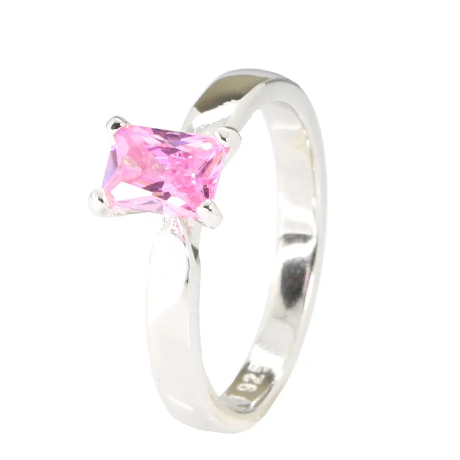 2 pc Pink Camo Wedding Ring Set Stainless Steel and 925 Sterling Silver