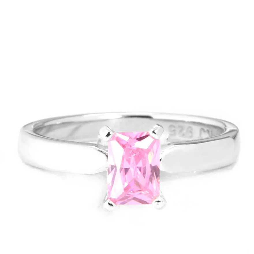 2 pc Pink Camo Wedding Ring Set Stainless Steel and 925 Sterling Silver
