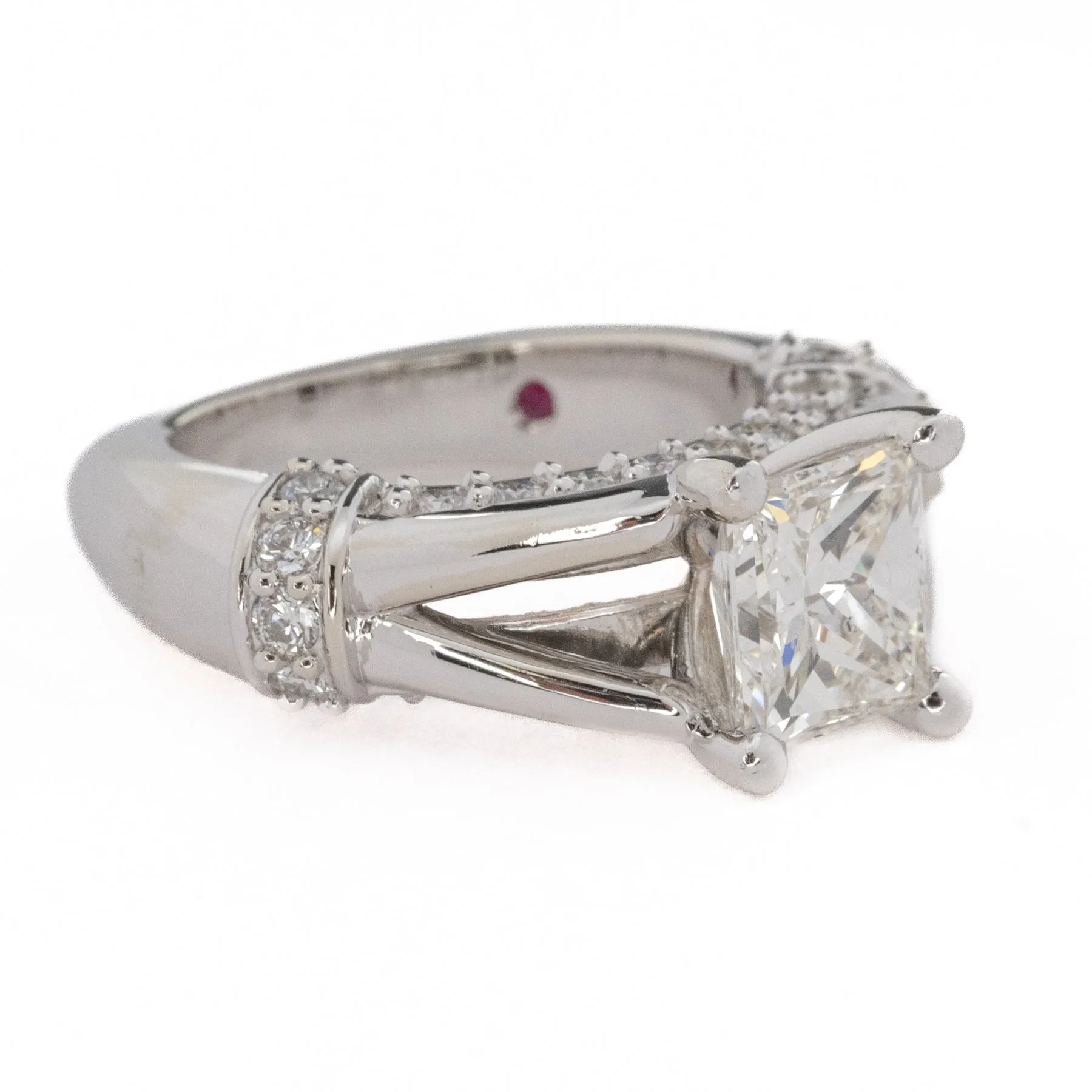2.07ctw Princess Diamond Engagement Ring in 14K White Gold