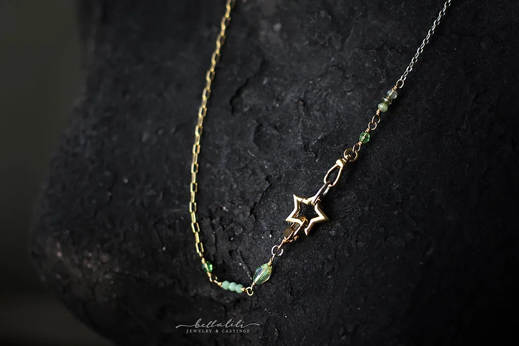 22" or 24" Silver & Gold Beaded Chain