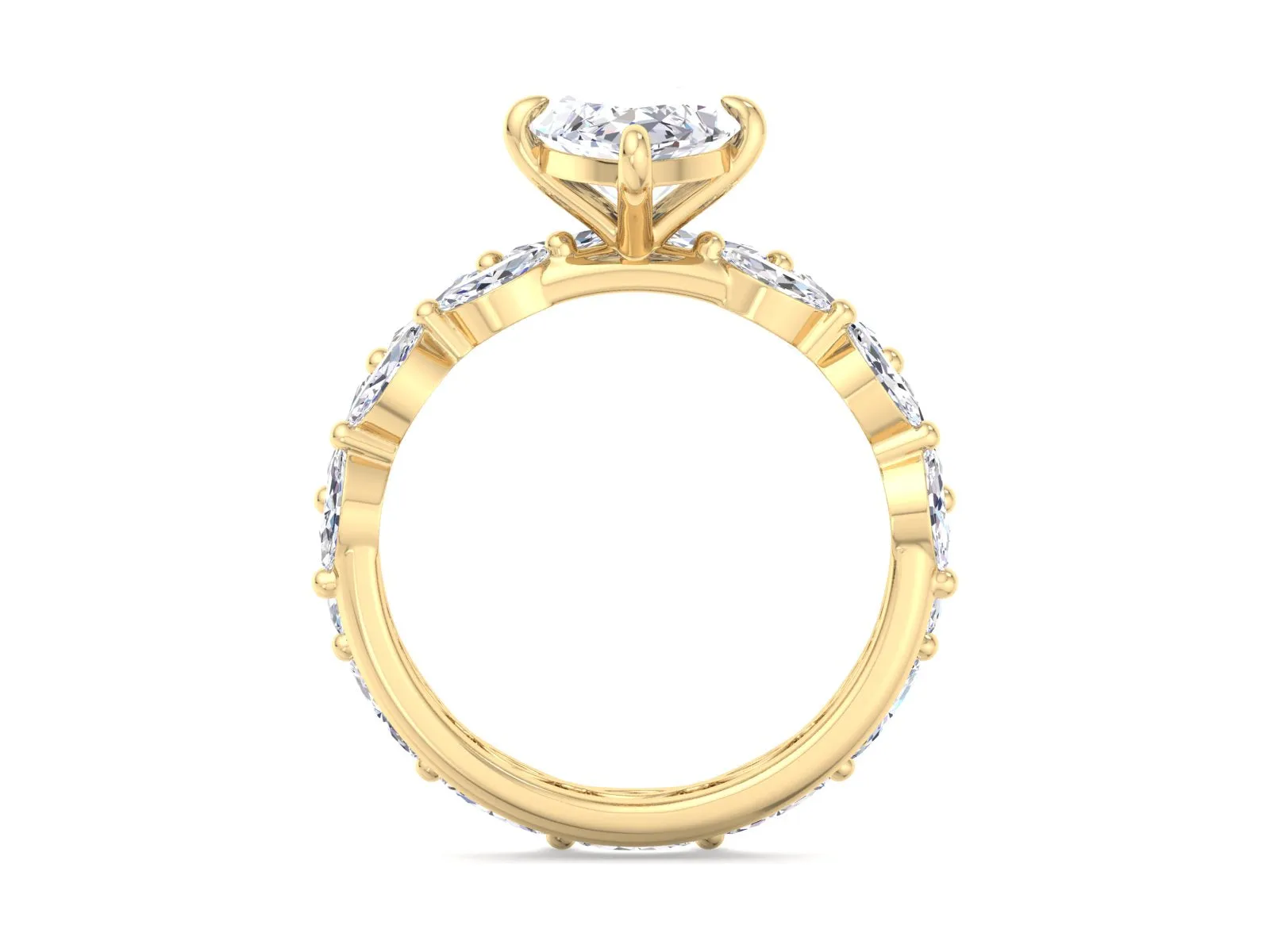 2.50 CT Marquise Cut Lab Grown Diamond Ring
