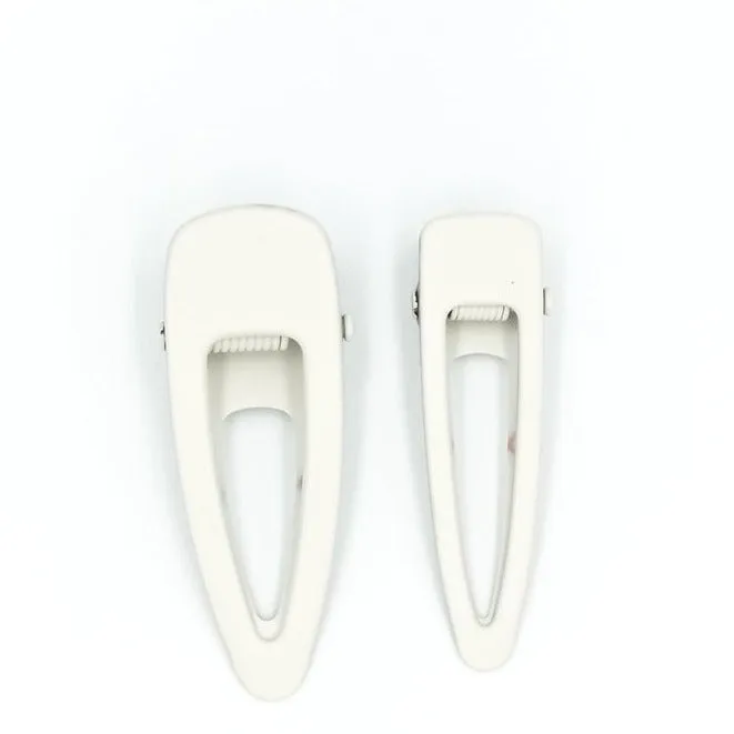 2Pc Matte Grip Clips - Buff