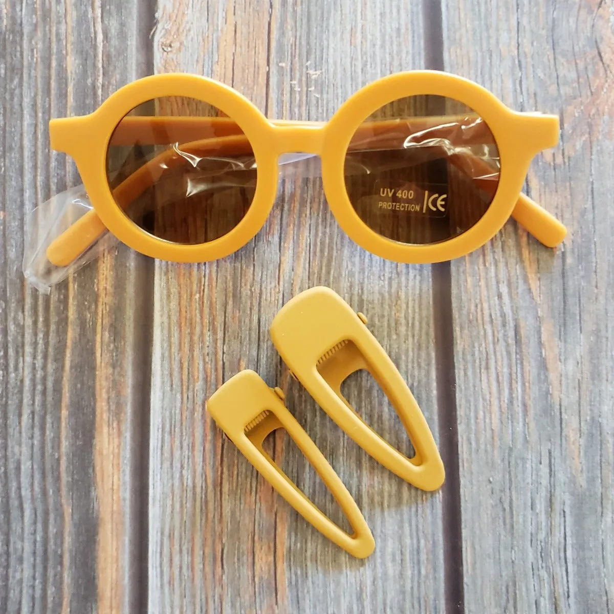 2Pc Matte Grip Clips - Golden