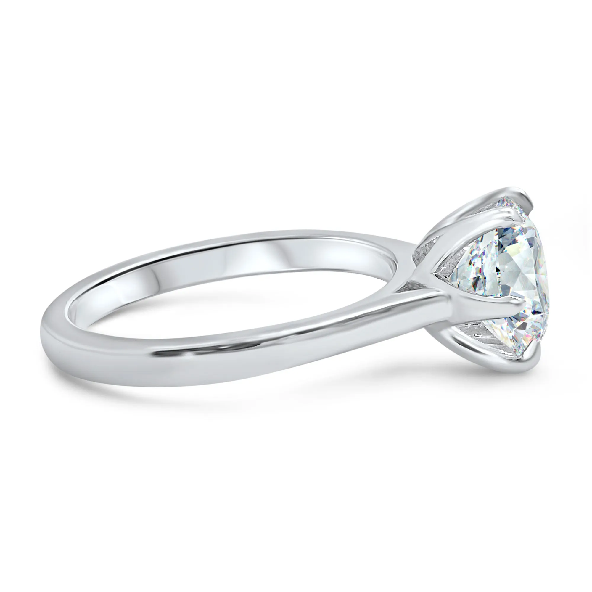 3 Carat Round Solitaire Engagement Ring | 6 Prong | IGI Certified F/VS2 | 14k White, Rose, or Yellow Gold
