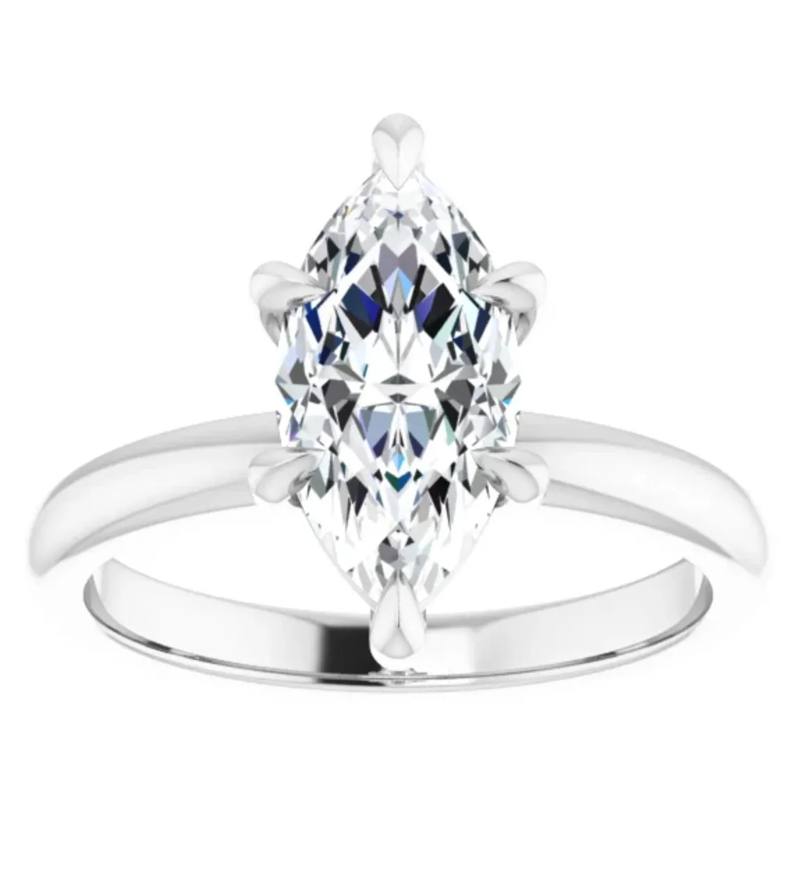 3.02CT Marquise Lab Grown Diamond Solitaire Engagement Ring