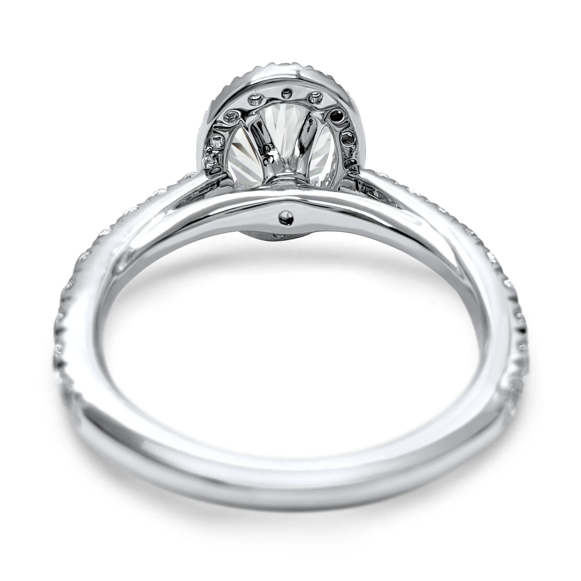 3.3 ctw Diamond Halo Wedding set, Oval  Engagement set, Bridal Set 14k Solid White Gold