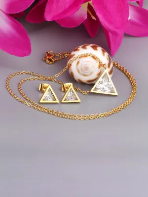 3pcs Stainless Steel Triangle Jewelry Set - FD ⚡